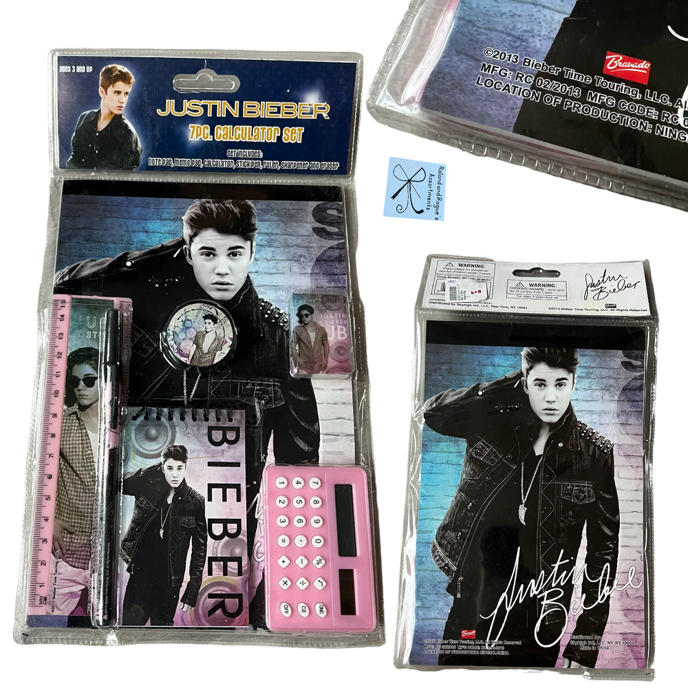 Justin Bieber Claire's 2013 7-pc Calculator Set